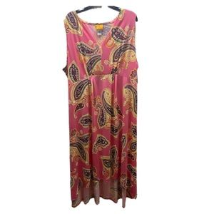 Ruby Rd. Floral V-Neck Sleeveless Hi-Low Dress Size 2X